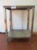 Stainless Steel Prep Table with Shelf Under, Size H90 x W65 x D51cm