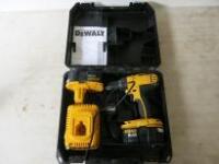 DeWalt Cordless Drill. Comes with 2 x Batteries (2 x 2.6Ah 18V) & Charger (As Viewed)  