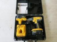 DeWalt Cordless Drill. Comes with 2 x Batteries (2 x 2.6Ah 18V) & Charger (As Viewed)  