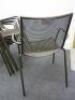 6 x Bronze Coloured, Cast Outdoor Stacking Chairs - 4