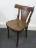 6 x FAMEG Bentwood Bistro Fan Back Side Chairs in Walnut - 3