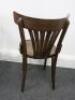 6 x FAMEG Bentwood Bistro Fan Back Side Chairs in Walnut - 4