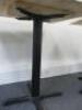 3 x Painted Solid Pine Plank Top Tables on Black Cast Base. Size H79 x W65 x D65cm - 4