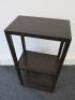3 Tier Brown Box Metal Shelf Unit. Size H90 x W45 x D27 - 2