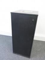 Black Wood Coffee Waste Station Disposal Bin Cupboard with Bin Inside. Size H90 x W40 x D45cm