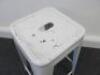 White Pressed Steel&nbsp;Stool - 2