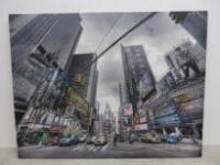 Canvas Picture of New York Scene. Size H88 x W115cm