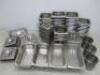 Assorted Quantity of Stainless Steel Bain Marie & Storage Pots with a Quantity of Lids (As Viewed) - 2