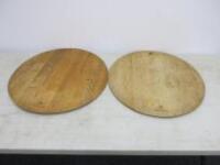 2 x Bramon 57cm Diameter Wooden Cheese Boards