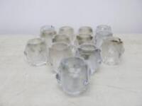 13 x Glass Octagonal Tealight Candle Holders