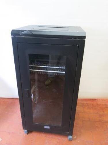 Prism Mobile Server Rack Cabinet. Size H120cm x W60cm x D60cm. (No Keys)