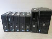 7 x Dell OptiPlex PC's to Include: 2 x 380, 3 x GX620, 1 x 780 & 1 x 740. No HDD, Sold for Spares & Repair.