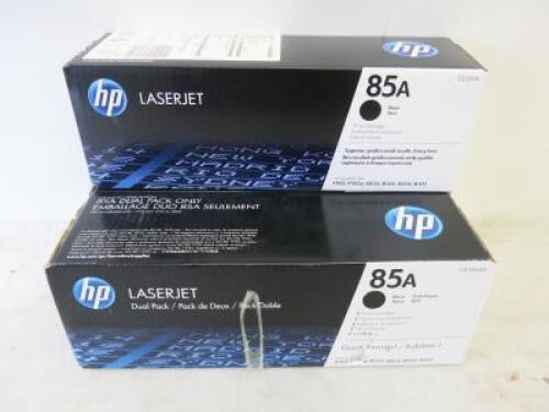 3 x HP Laser Jet 85a Black Inks