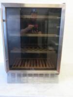 Caple Wine Fridge, Model W16112. NOTE: Fridge powers up but doesnt appear to get cold 