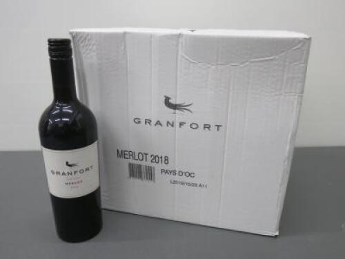 Box of 12 Granfort Merlot 2018, 75cl