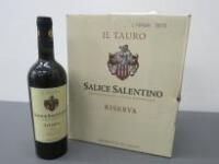 Box of 6 Il Tauro Salice Salentino Riserva 2105, 75cl