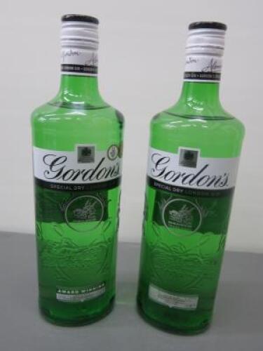 2 x Bottles of Gordons Special Dry London Gin, 70 cl