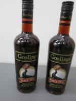 2 x Bottles of Goslings Black Seal Bermuda Black Rum, 70cl