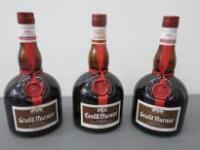 3 x Bottles of Grand Marnier, 70cl