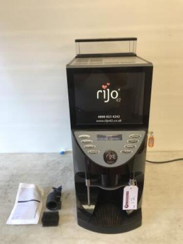 Aequator Swiss Made Rijo 42 Commercial Bean to Cup Touch Screen Coffee Machine. Model Brasil II GB S/N 6141804467. Comes with Instruction Manual.