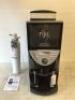 Aequator Swiss Made Rijo 42 Commercial Bean to Cup Touch Screen Coffee Machine. Model Brasil High Gloss Black, S/N 220949003. Comes with Key, Rijo 42 Water Filter & Instruction Manual - 2