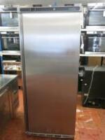 Polar Commercial Stainless Steel Single Door Upright Freezer, Model CD085.Size H190cm x W77cm x D70cm