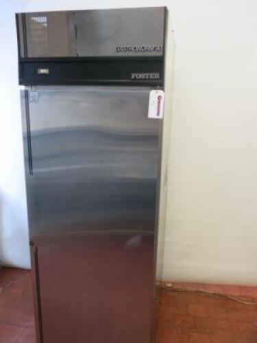 Foster Gastronorm 90 Stainless Steel Single Door Upright Fridge, Model GH600T. Size H197cm x W68cm x D80cm
