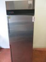 Foster Gastronorm 90 Stainless Steel Single Door Upright Fridge, Model GH600T. Size H197cm x W68cm x D80cm