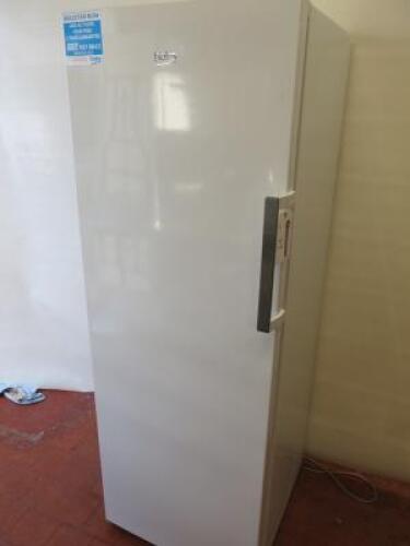 Beko White Single Door Upright Freezer, Model FP1617W. Size H170cm x W60cm x D65cm