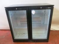 Lec 2 Door Back Bar Chiller, Model BC9007K. Size 90cm x W90cm x D50cm