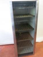 Miele KWL4712-SG-ED Stainless Steel Single Glass Door Upright Wine Chiller with 4 Shelves. Size H165cm x W65cm x D65cm