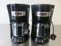 2 x Delonghi Filter Coffee Maker, Model ICM15210. NOTE: Do Not Power Up (A/F)