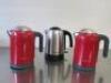 3 x Assorted Electric Kettles to Include: 2 x Kenwood & 1 x Russell Hobbs - 2