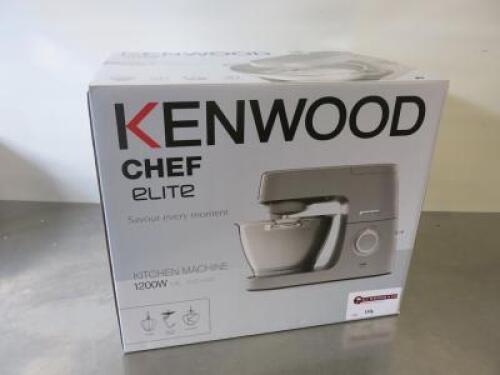 Boxed/New - Kenwood Chef Elite 1200w Mixer. Comes with Whisk, Dough Hook & K-Beater