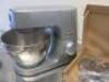 Kenwood Chef Elite Mixer, Model KVC51. Comes with 3 Mixing Attachments, Glass Blender, Food Mixer & 6 x New Boxed Slicing/Grating & Chopping Blades. NOTE: Missing Blender Top - 2