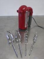 Kenwood kMix Hand Mixer in Red, Model HM79, Comes with Attachments