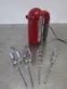 Kenwood kMix Hand Mixer in Red, Model HM79, Comes with Attachments