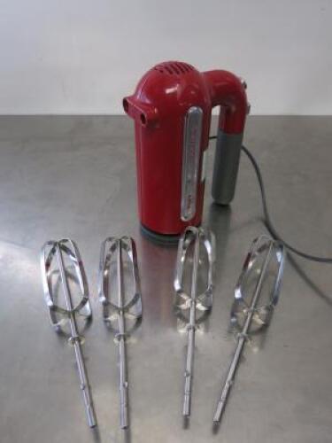 Kenwood kMix Hand Mixer in Red, Model HM79, Comes with Attachments