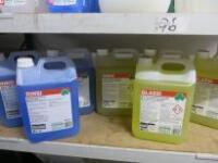 4 x 5Lt Clover Chemicals Glassi Machine Wash Detergent & 3 x 5LT Rinsi Machine Rinse Additive