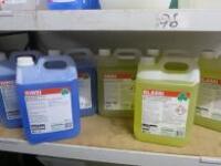 4 x 5Lt Clover Chemicals Glassi Machine Wash Detergent & 3 x 5LT Rinsi Machine Rinse Additive