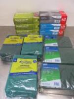 7 x Boxes of Powder Free Gloves & 6 x Packs of Scourers