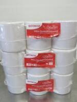 3 x Packs of 6 Rolls Quattro White Standard Centre Feed 2 Ply Tissue