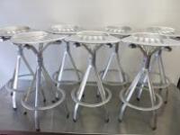 6 x Indecasa Aluminium Bar Stools. Size H66cm