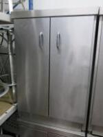 2 Door Metal Cabinet with Shelf. Size H90 cm x W60 cm x D70 cm