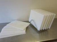 12 x Hygiplas Chopping Boards with Stainless Steel Holder. Size 46cm x 30cm