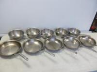 10 x Assorted Demeyere Used Induction Cookware to Include: 5 x 27cm Frying Pans & 5 x 22cm Sauce Pans