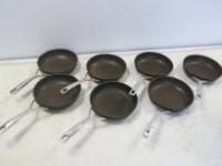 7 x Demeyere Used Induction 20cm Frying Pans