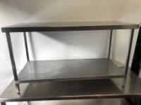 Moffat Stainless Steel Prep Table with Shelf Under. Size H85cm x W150cm x D70