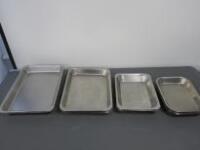 20 x Assorted Sized Stainless Steel Cooking Trays