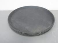 4 x Round Black Serving Trays 40cm